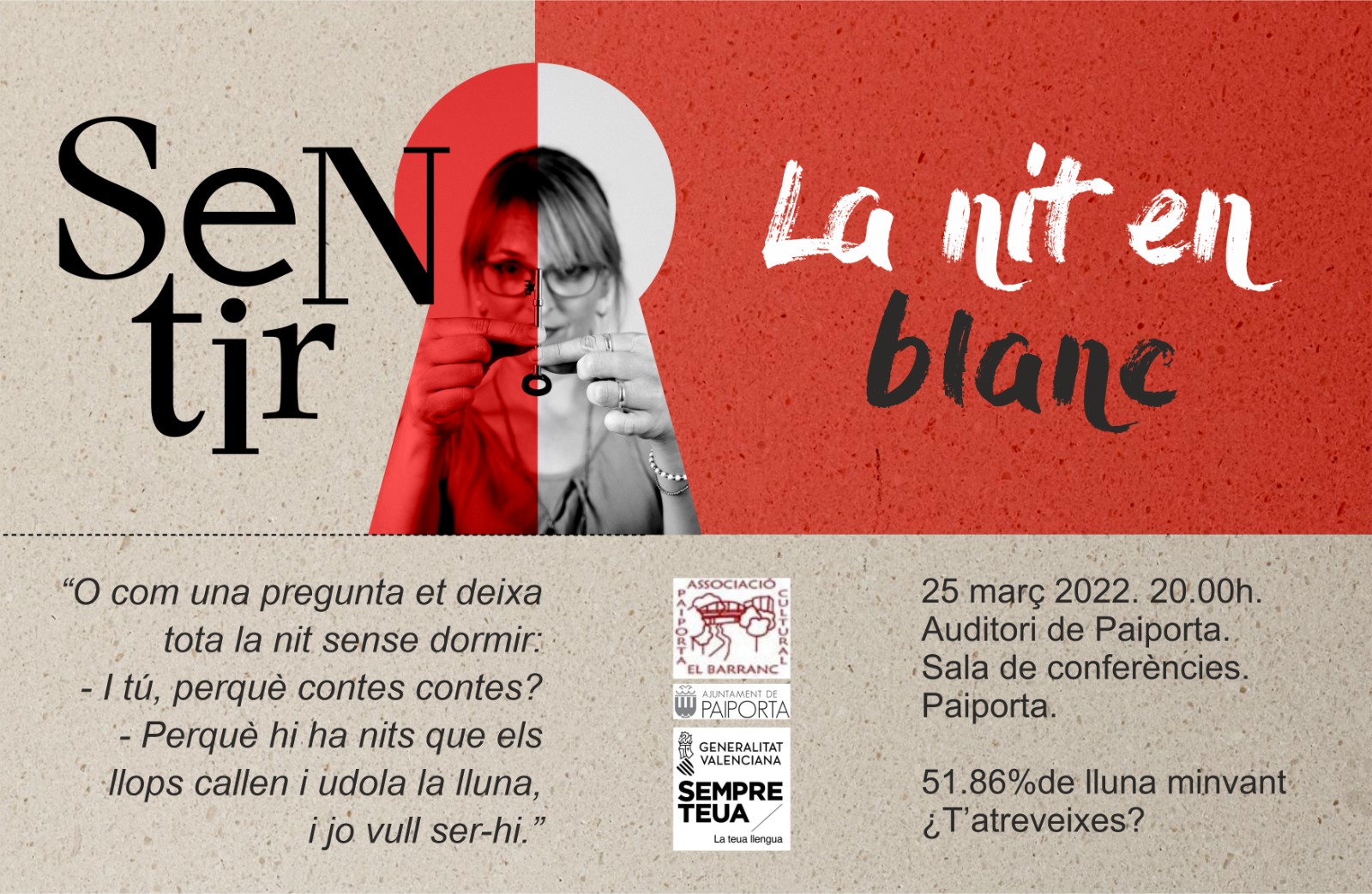 Read more about the article Sentir. La nit en blanc. A càrrec d’Eva Andújar